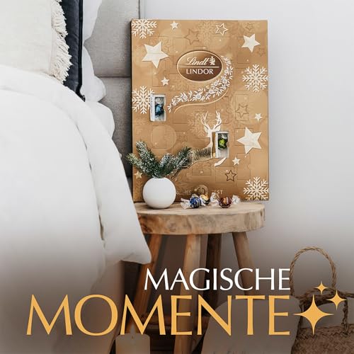 Lindt Schokolade LINDOR Mini Adventskalender 2025 | 109 g | 24 zartschmelzende LINDOR Kugeln | perfektes Festgeschenk zu